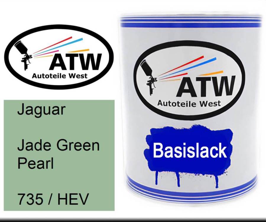 Jaguar, Jade Green Pearl, 735 / HEV: 1L Lackdose, von ATW Autoteile West.